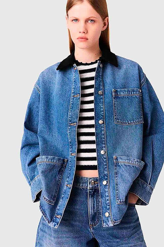 Cazadora en denim de Maje.