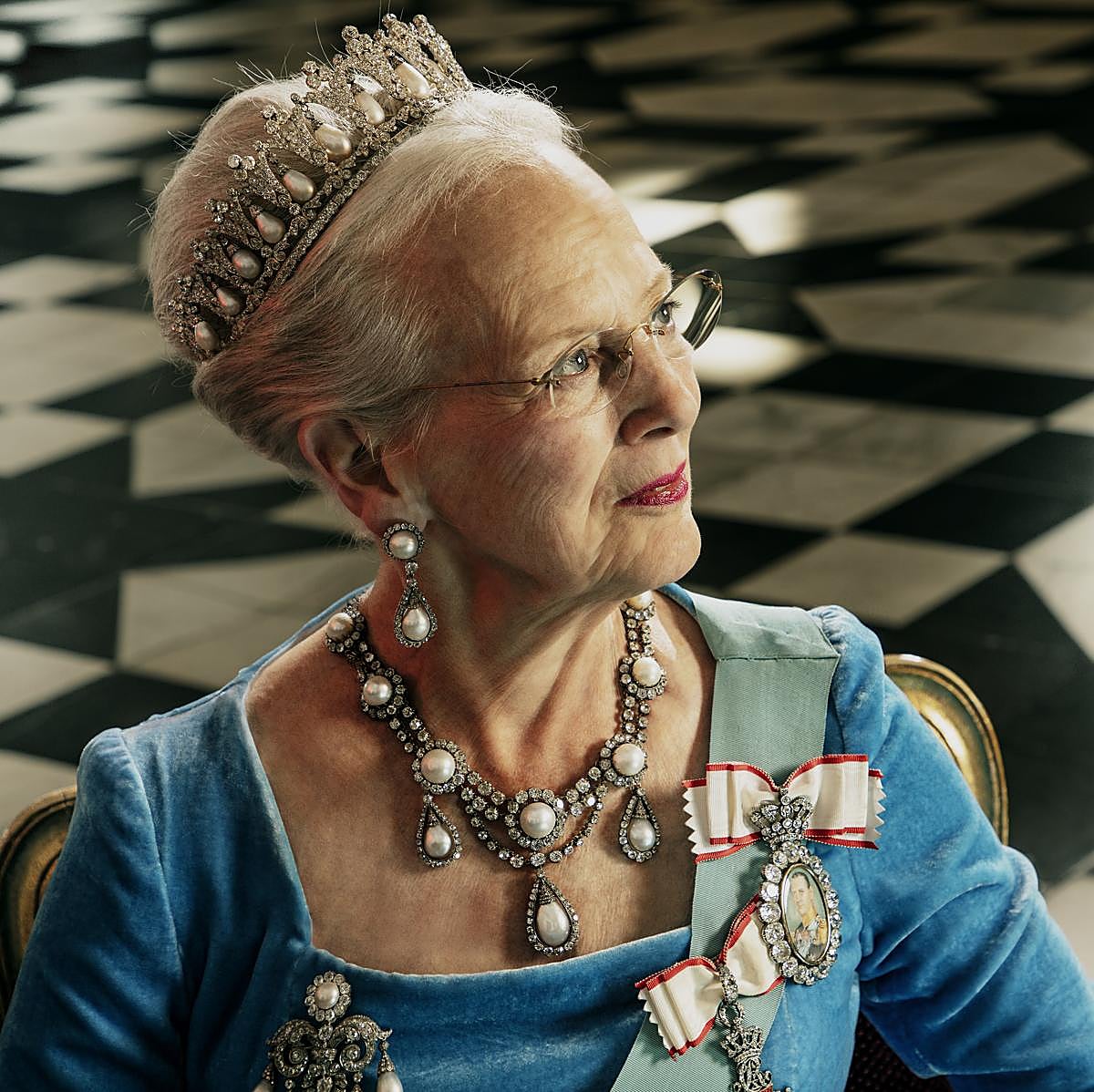 La reina Margarita de Dinamarca.