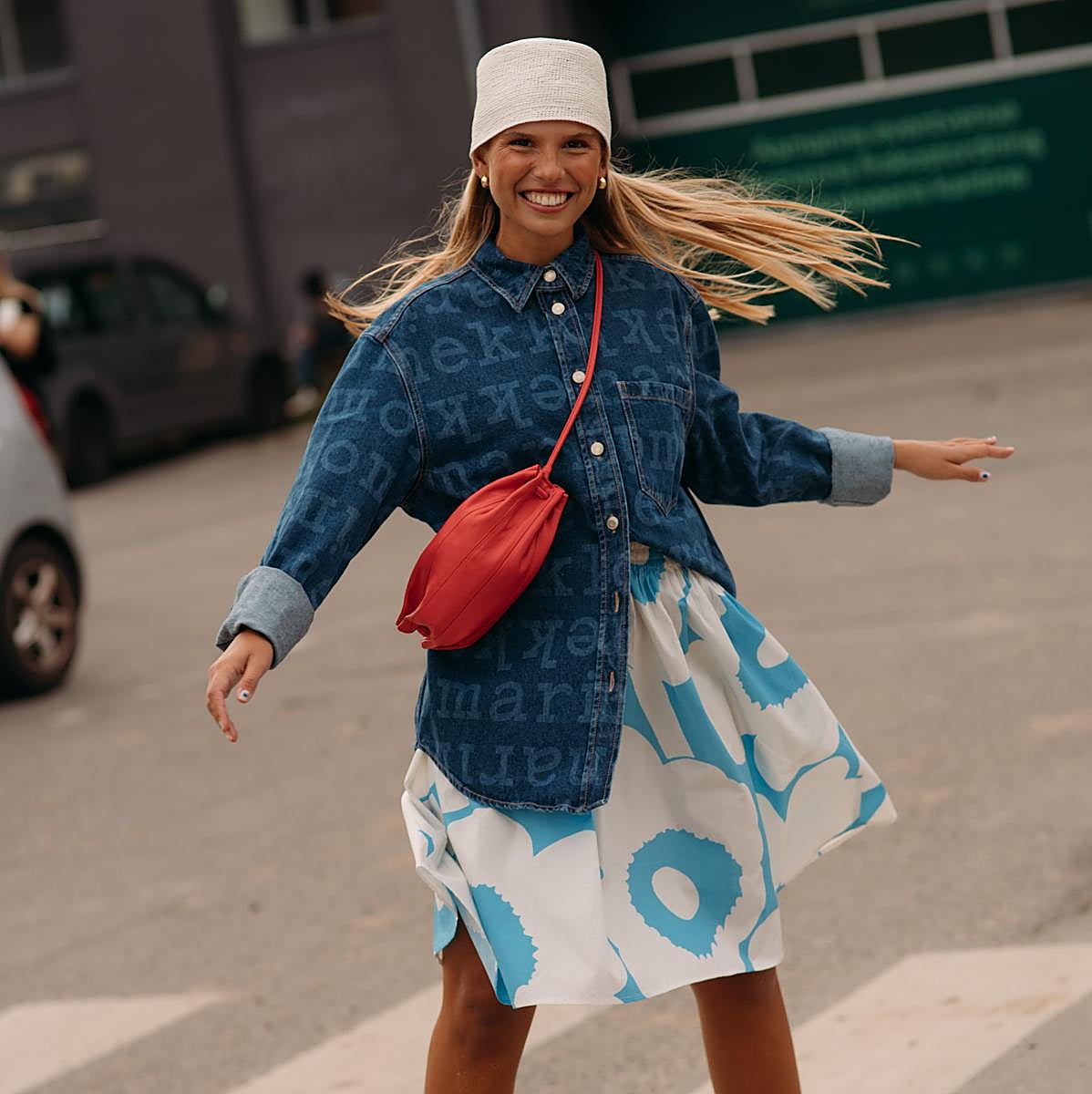 Una influencer en el street style de Copenhague.