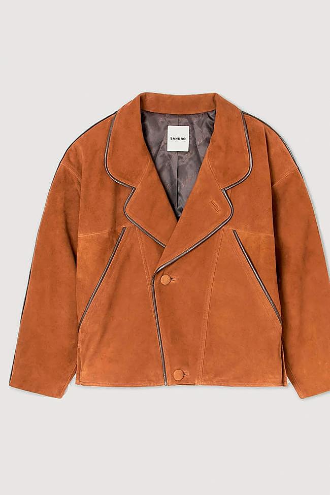 Chaqueta de ante acolchada de Sandro.