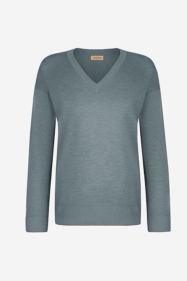 Suéter de cuello de pico de mujer de Cashmere Ultrafine (198€)