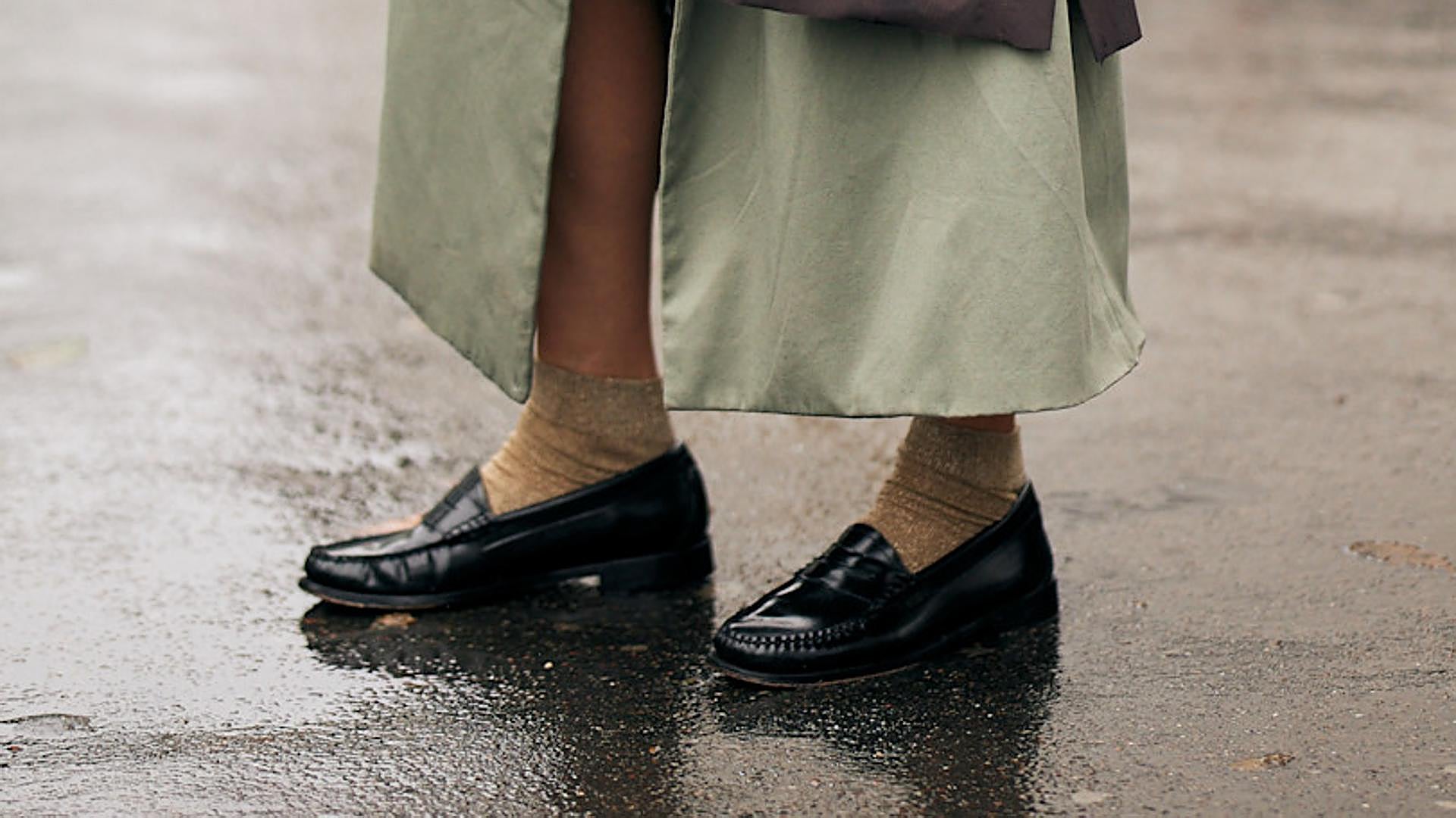woman in loafers