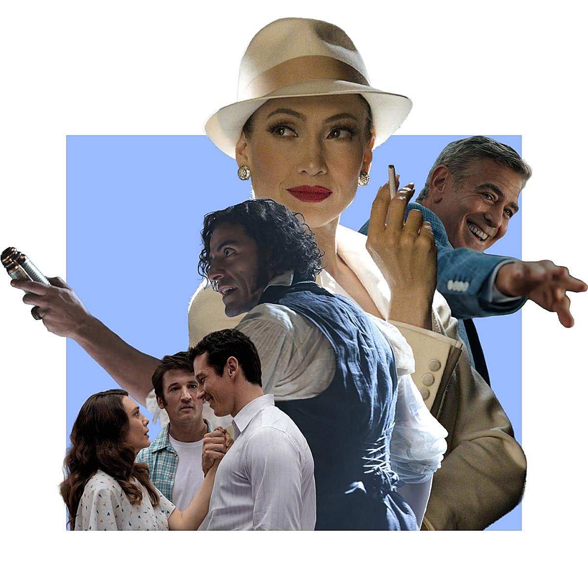 Elizabeth Olsen, Milles Teller, Callum Turner, Oscar Isaac, Jennifer López y George Clooney son algunos de los protagonistas de las películas más esperadas del otoño.