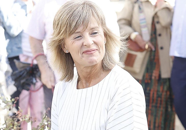 Marta Carazo en su debut junto a la reina Letizia.