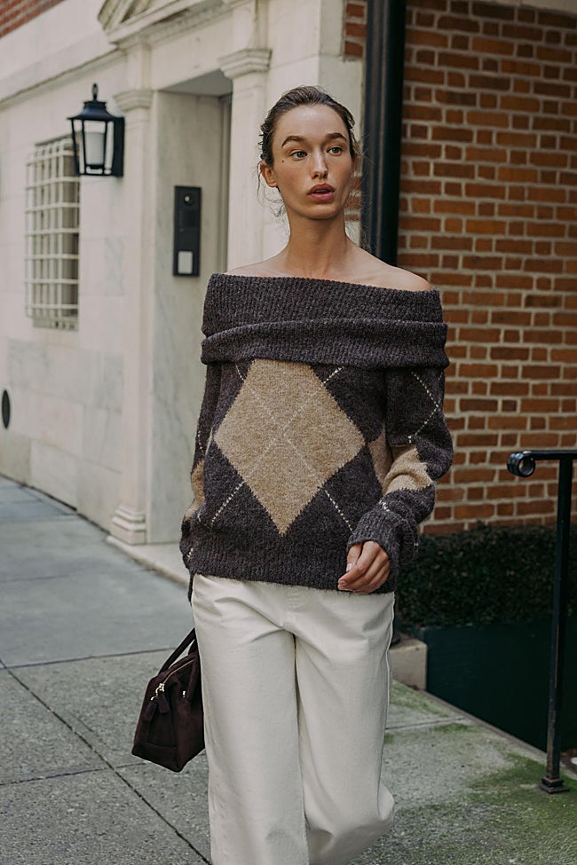 Jersey con rombos de Zara (29,99 euros)