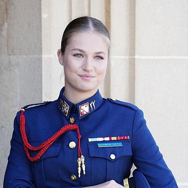 La princesa Leonor con el nuevo uniforme azul del Ejército del Aire y del Espacio.