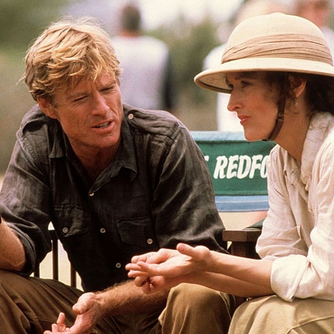 Robert Redford y Meryl Streep en Memorias de África.