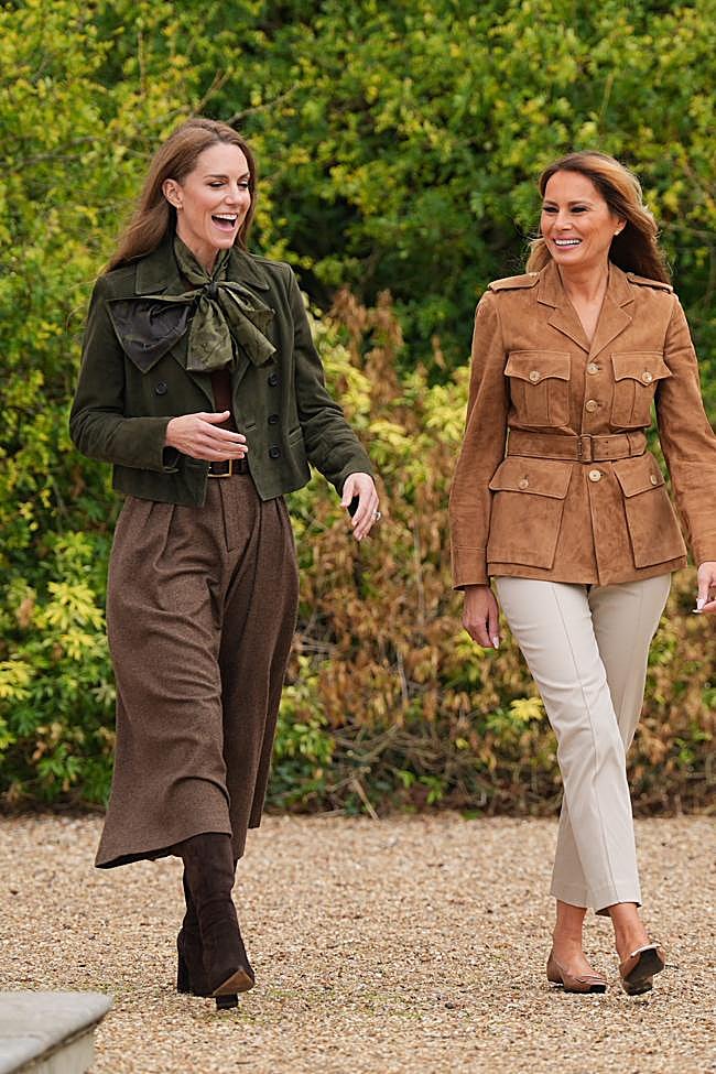 El look de Kate Middleton con Melania Trump