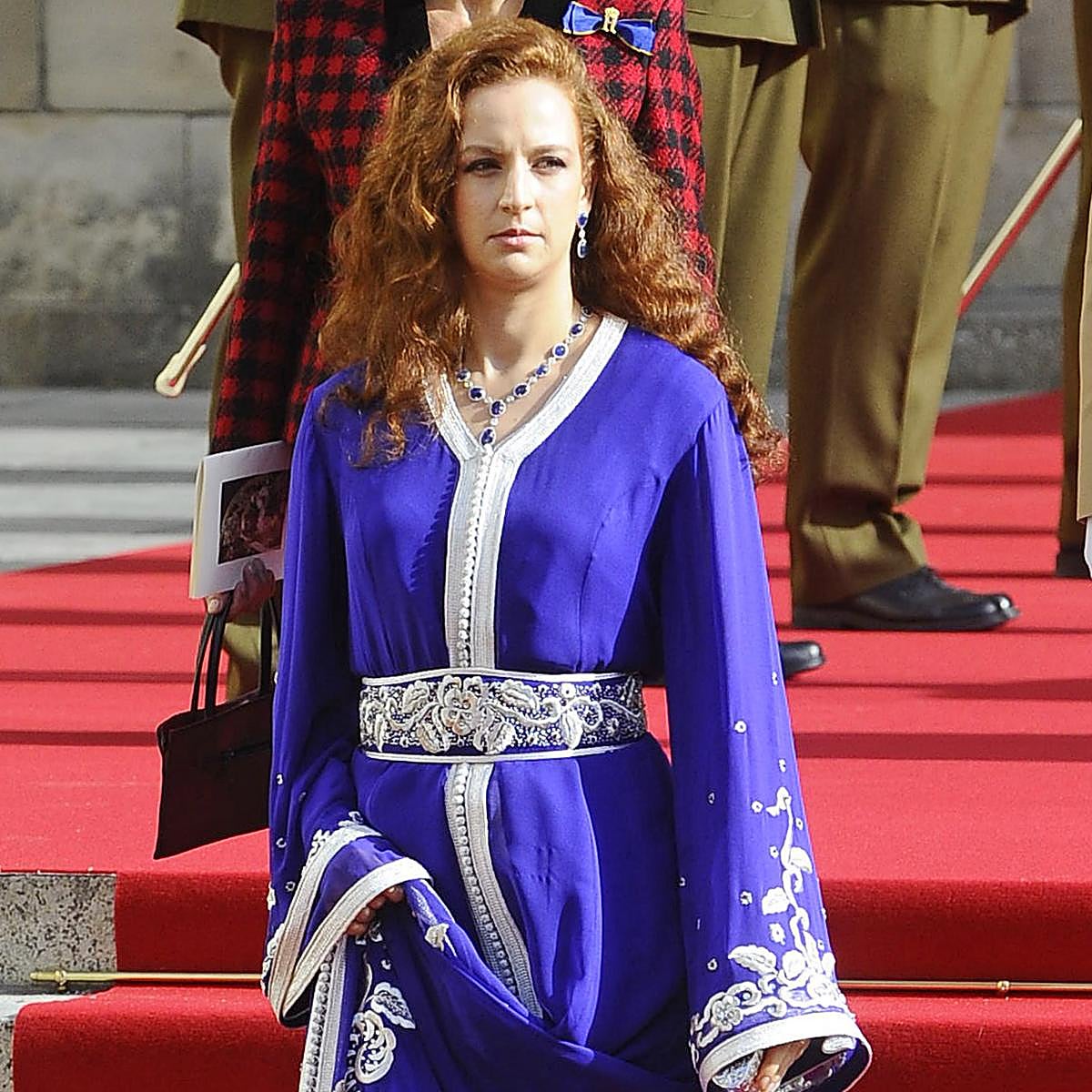Lalla Salma durante la boda de Guillermo y Estefanía de Luxemburgo.