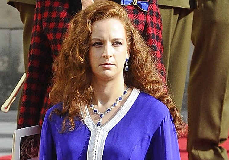 Lalla Salma durante la boda de Guillermo y Estefanía de Luxemburgo.