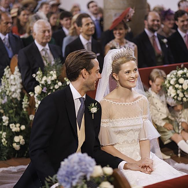 María Carolina y Leopoldo Maduro Vollmer, el día de su boda, 30 de agosto de 2025.