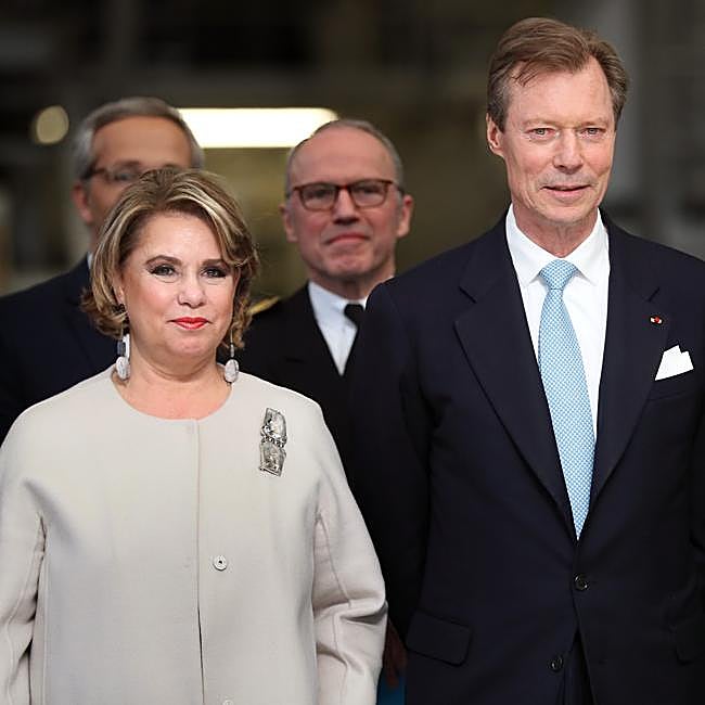 María Teresa de Luxemburgo junto a su marido, el gran duque Enrique.
