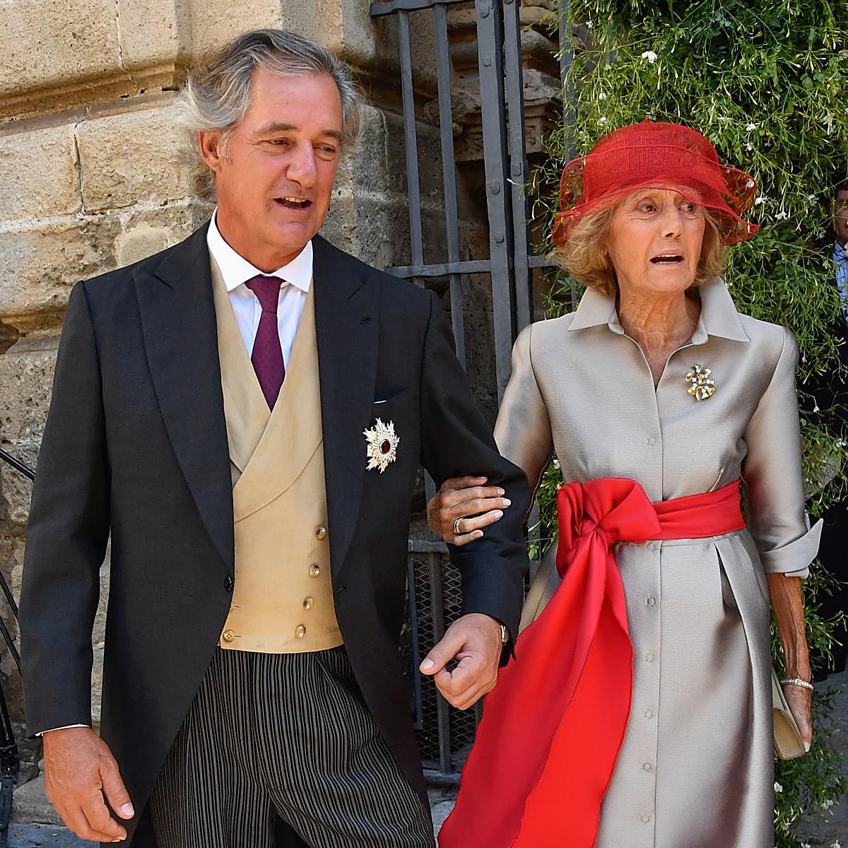 José Manuel Entrecanales y Blanca Domecq, en la boda de Claudia Osborne y José Entrecanales.