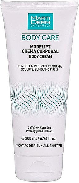 Body Care Modelift Crema Corporal, de MartiDerm. Precio: 29.69 euros.