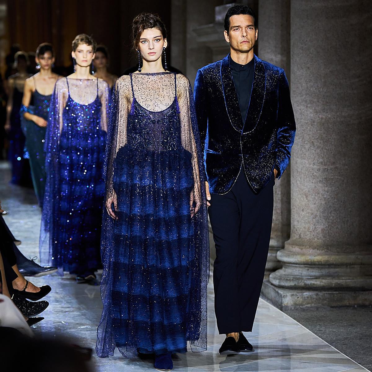 El desfile de Giorgio Armani, broche de oro de la Semana de la Moda de Milán en la Pinacoteca de Brera.