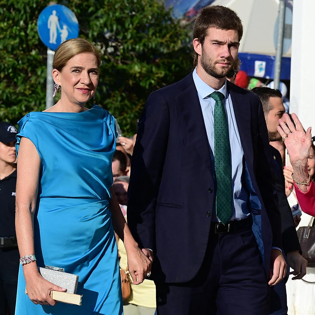 Juan Urdangarin y la infanta Elena, en la boda de Teodora de Grecia.