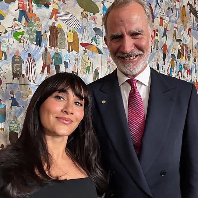 La foto con el monarca que publicó Aitana en sus redes sociales.