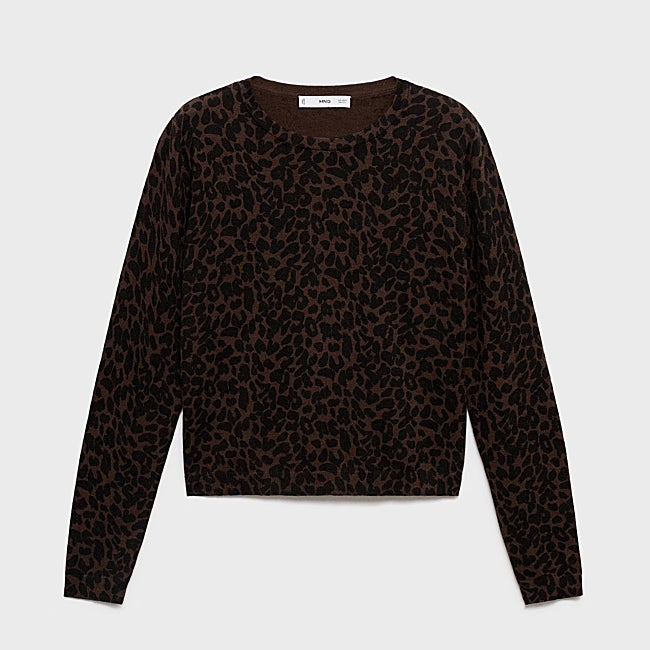 Jersey con estampado de leopardo de Mango (29,99 euros)