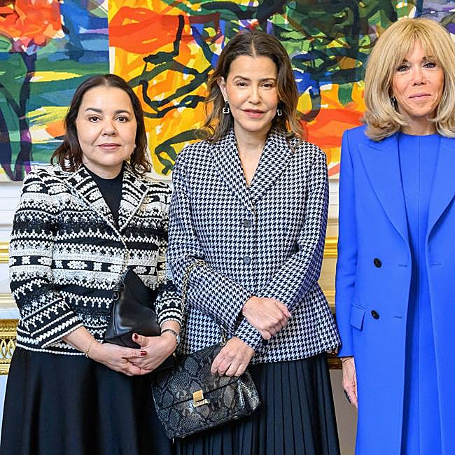 Lalla Asma y Lalla Meryem, durante la visita a Marruecos de los Macron.