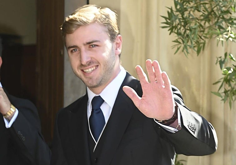 Luis Martínez de Irujo, en la boda de su padre.