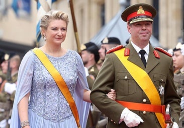 Estefanía de Lannoy junto a Guillermo de Luxemburgo.