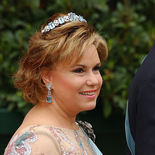 La «parure» de aguamarinas.