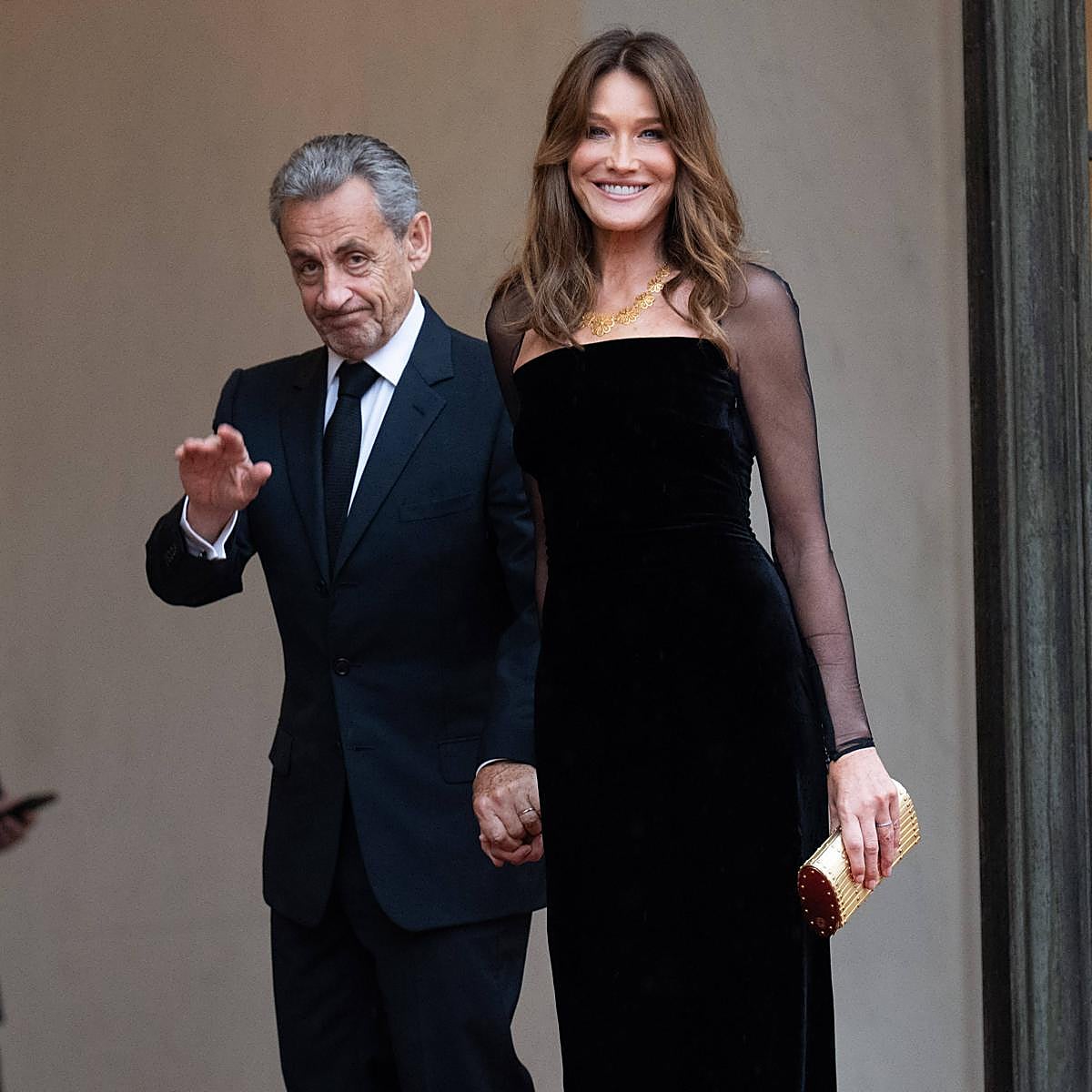 Carla Bruni junto a su esposo, el expresidente de Francia Nicolas Sarkozy.