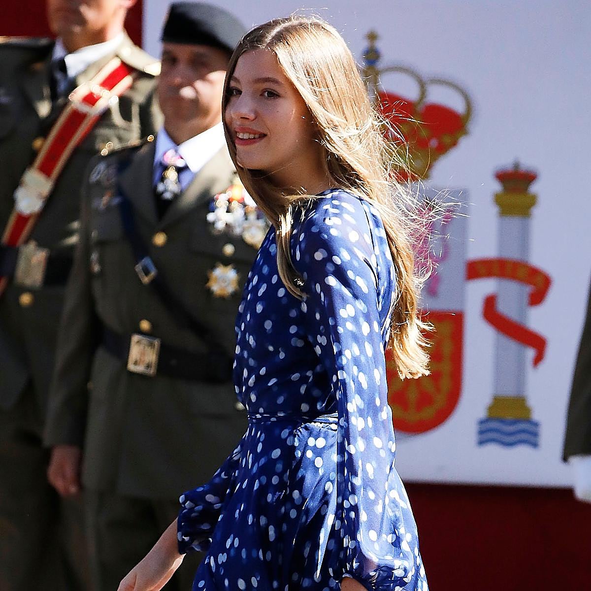 La infanta Sofía en su última vez en el Día de la Hispanidad.