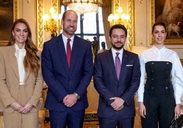 Hussein bin Al Abdullah y Rajwa de Jordania.