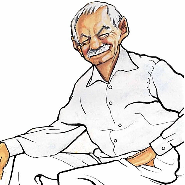 Eduardo Mendoza en la portada del libro Mundo Mendoza, de Llàtzer Moix, editado por Seix Barral.