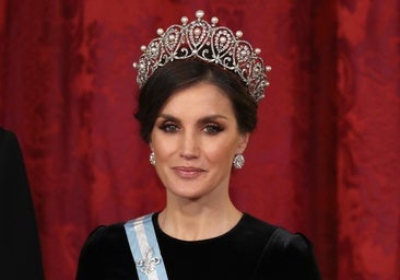 La reina Letizia con la tiara rusa, una de las que menos se ha puesto durante su reinado.