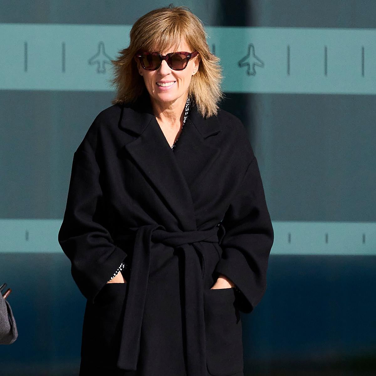 Marta Carazo en el aeropuerto antes de viajar a China