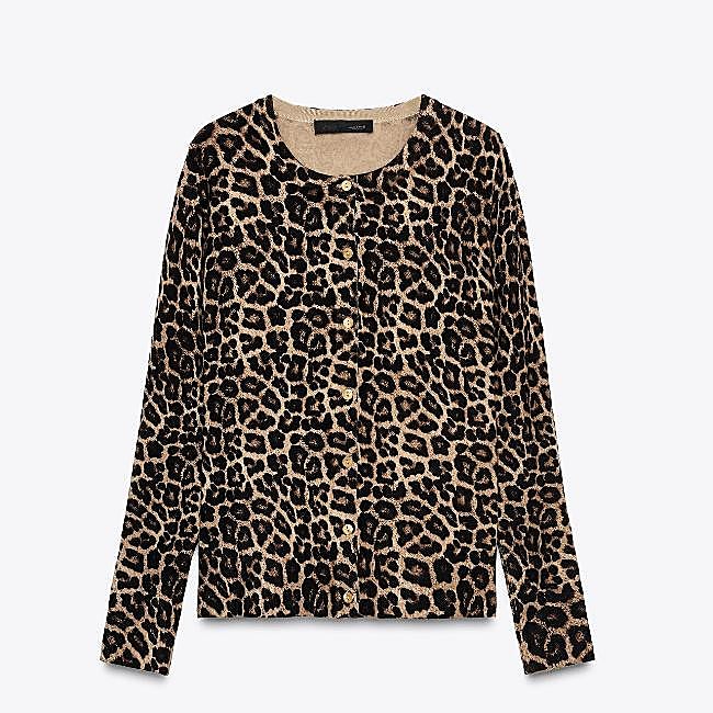 Chaqueta con estampado de leopardo de Zara (25,99 euros)