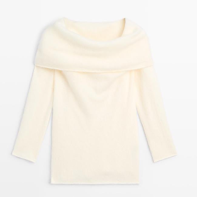 Jersey blanco de Massimo Dutti (129 euros)