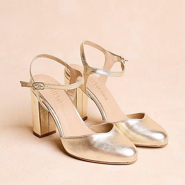 Zapatos de tacón con punta redondeada de Polín et Moi.