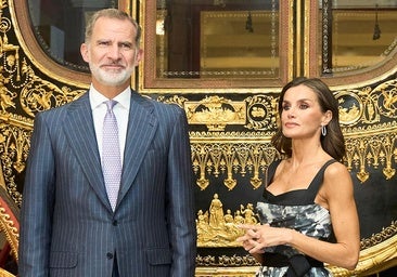 El rey Felipe y la reina Letizia, en la Galería de las Colecciones Reales.