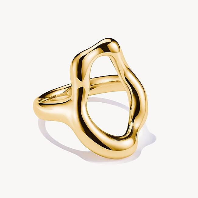 Anillo chapado Natural Beauty en oro (189€)