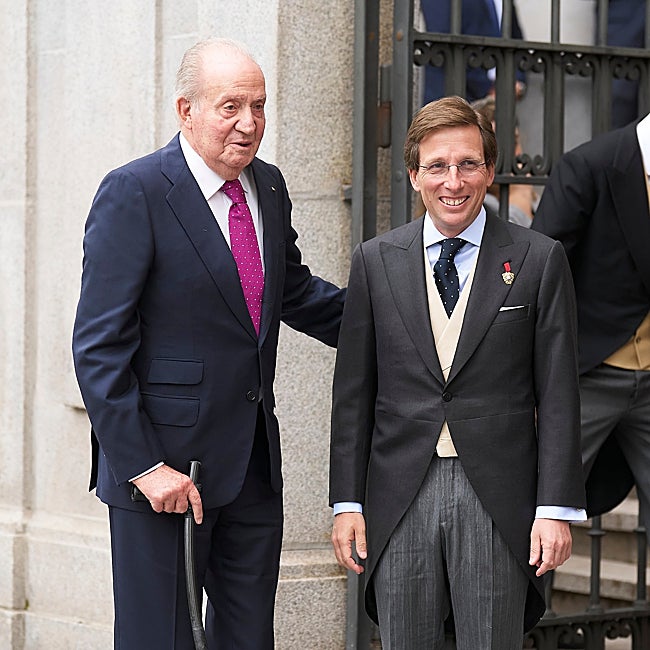 El emérito, en Madrid durante la boda de José Luis Martínez-Almeida.