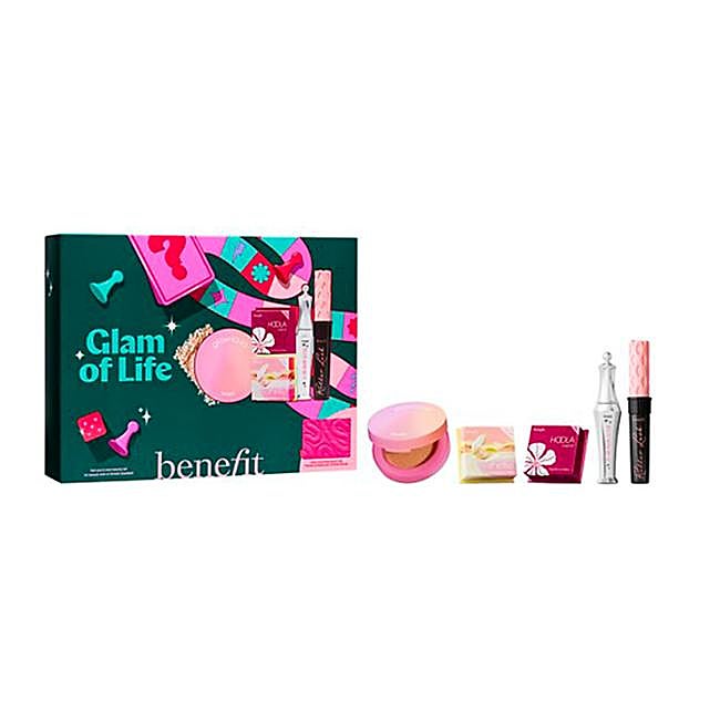 Set de Belleza Navideño Glow On - Glam of Life de Benefit.