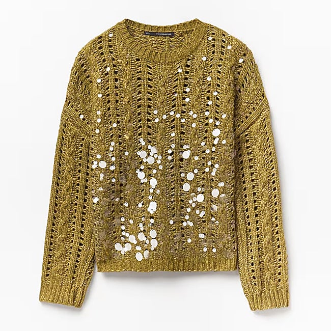 Jersey con lentejuelas de Sfera (39,99 euros)