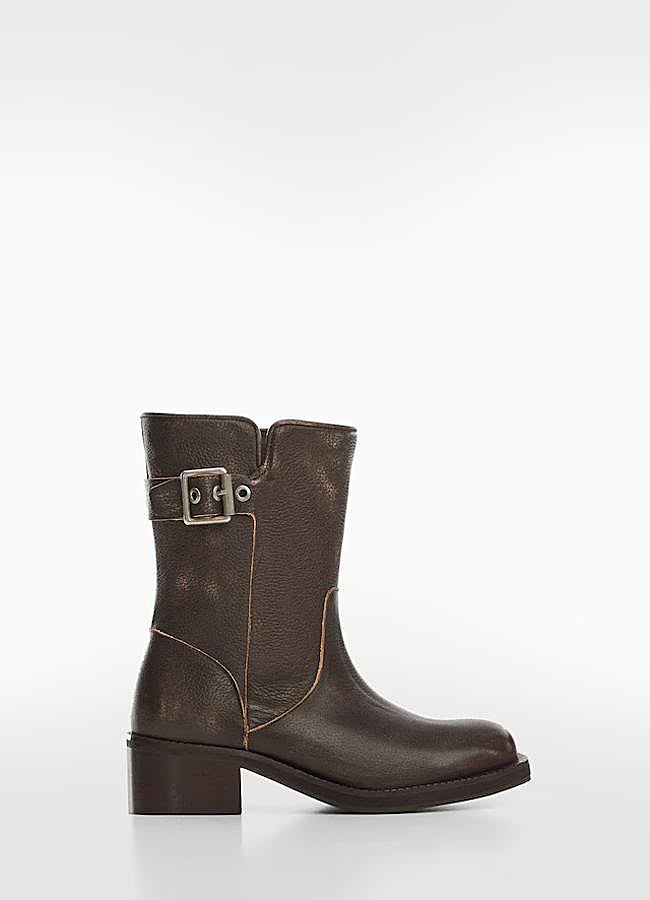 Imagen - Botas biker en marrón de Mango Outlet.