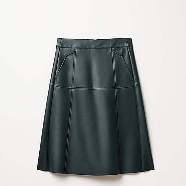 Falda rodilla polipiel (25,99€ en El Corte Inglés)