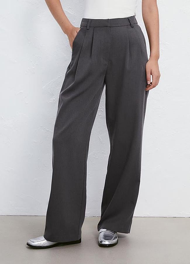 Imagen - Pantalones de vestir con pinzas color gris