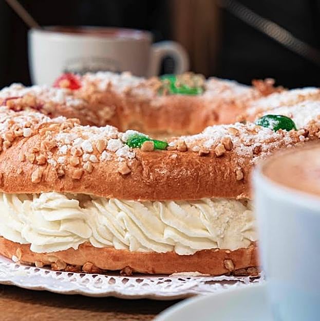 El roscón de Reyes de Rodilla, un clásico de las meriendas navideñas en Madrid. 