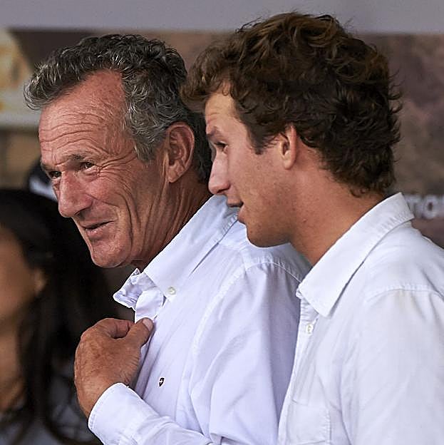 Luis Astolfi, con su hijo, con quien tiene una gran relación. 