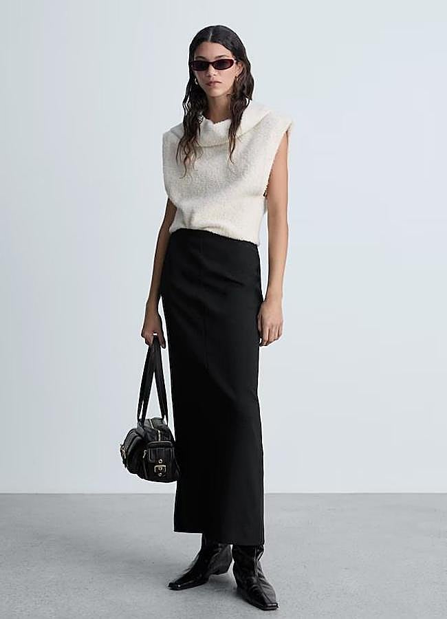 Imagen - Falda negra midi de tubo