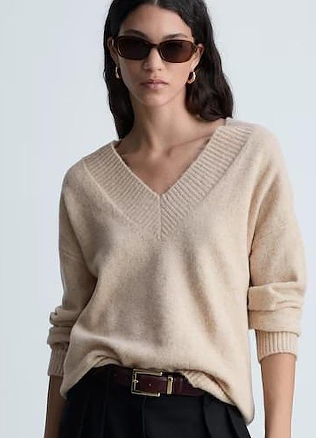 Imagen - Jersey oversize con escote de pico