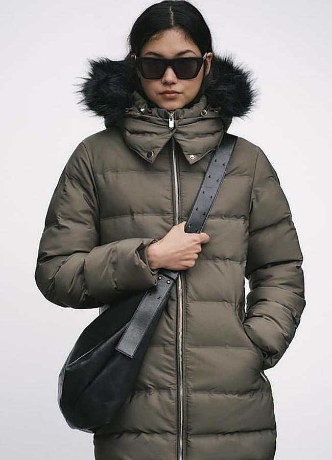 Imagen - Abrigo acolchado verde khaki con aislamiento térmico