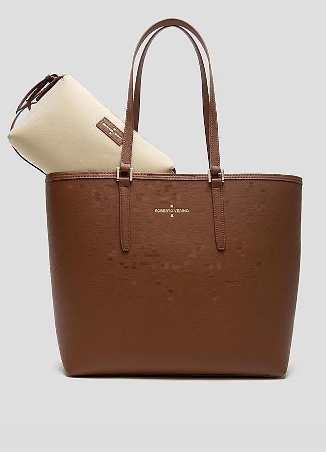 Imagen - Bolso shopper de piel color marrón