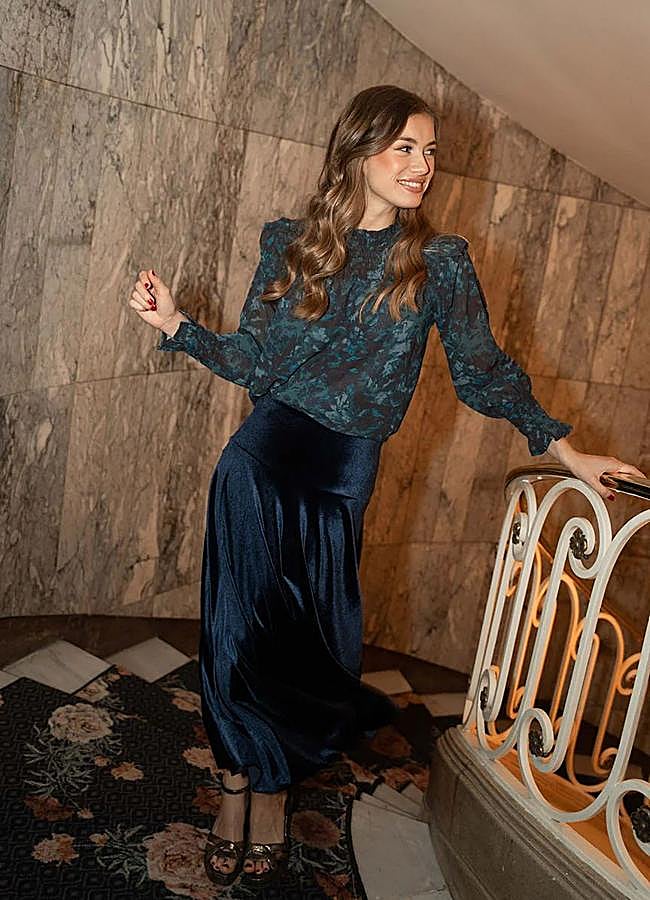 Imagen - Falda de terciopelo azul